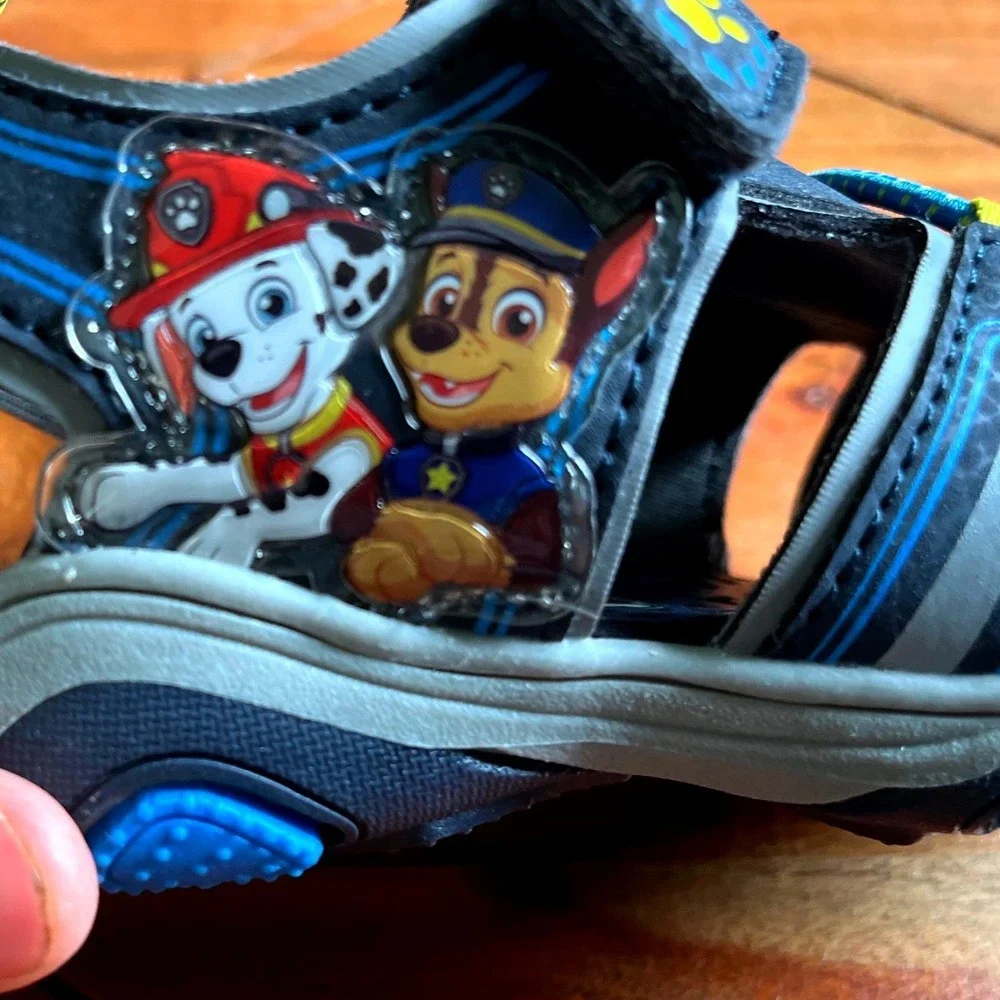Paw Patrol Boys Navy Blue Closed Toe Sandals Toddler Size 9 New
